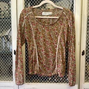 Floral see through long sleeve